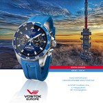 Vostok 6S21-225A463-F Férfi Karóra - Kékes Limitált Kiadás N1 Rocket – 2. kép