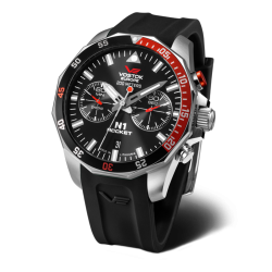 Vostok Europe 225A707-SBLK Férfi Karóra - N1 Rocket Chronograph 46mm