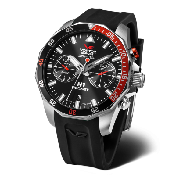 Vostok Europe 225A707-SBLK Férfi Karóra - N1 Rocket Chronograph 46mm - ora-bolt.hu