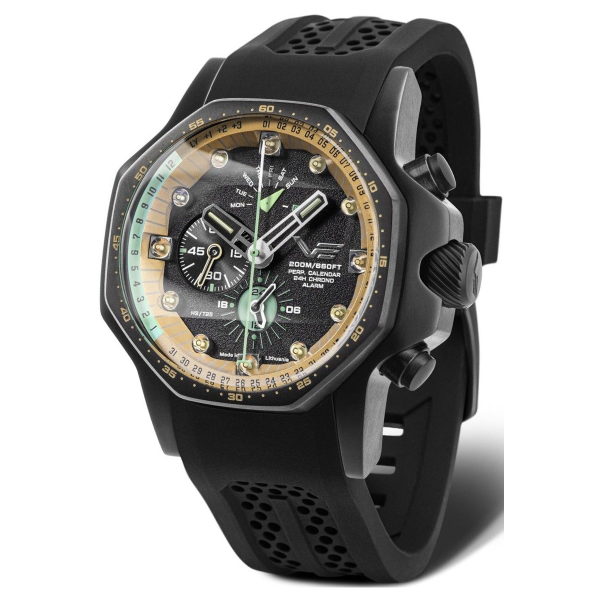 Vostok Europe 640C697-SBLK Férfi Karóra - Atomic Age Oppenheimer Perpetual Calendar 48 mm - ora-bolt.hu