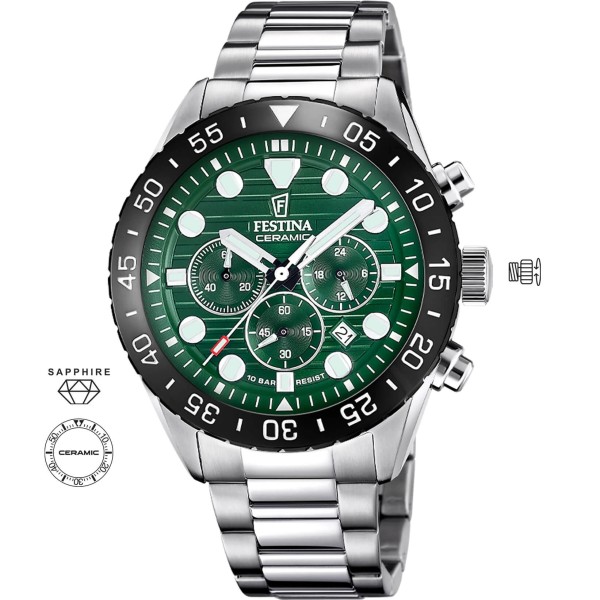 Festina F20808/1 Férfi Karóra - Ceramic Chronograph Set - ora-bolt.hu