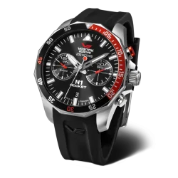 Vostok Europe 225A707-SBLK Férfi Karóra - N1 Rocket Chronograph 46mm