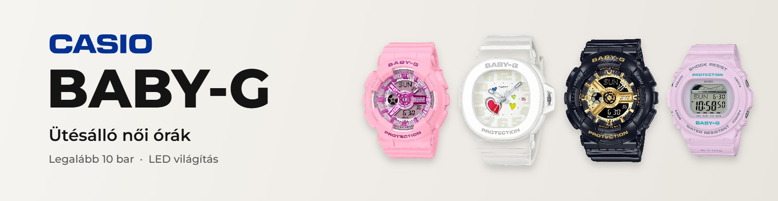 Casio Baby-G női karóra – ütésálló női órák