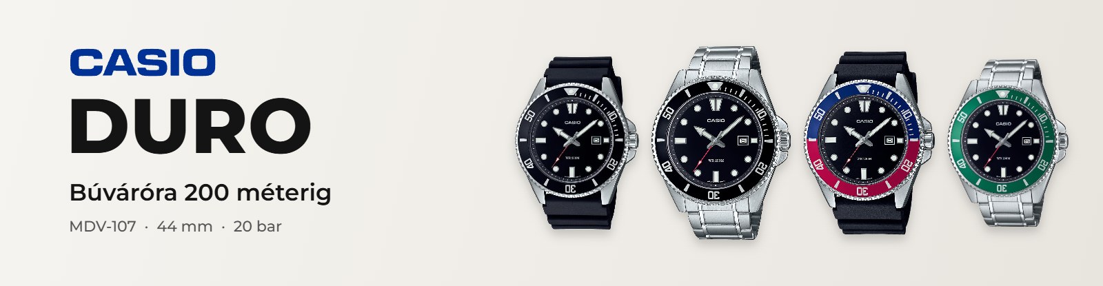 Casio Duro (Marlin) búváróra – búváróra 200 méterig