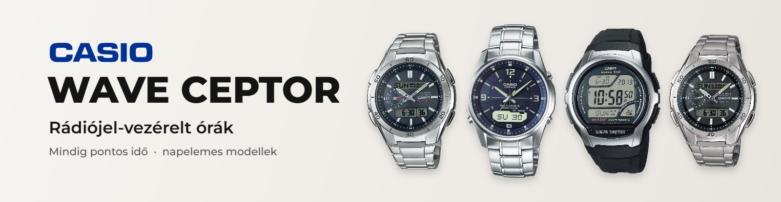 Casio Wave Ceptor rádiójel-vezérelt órák